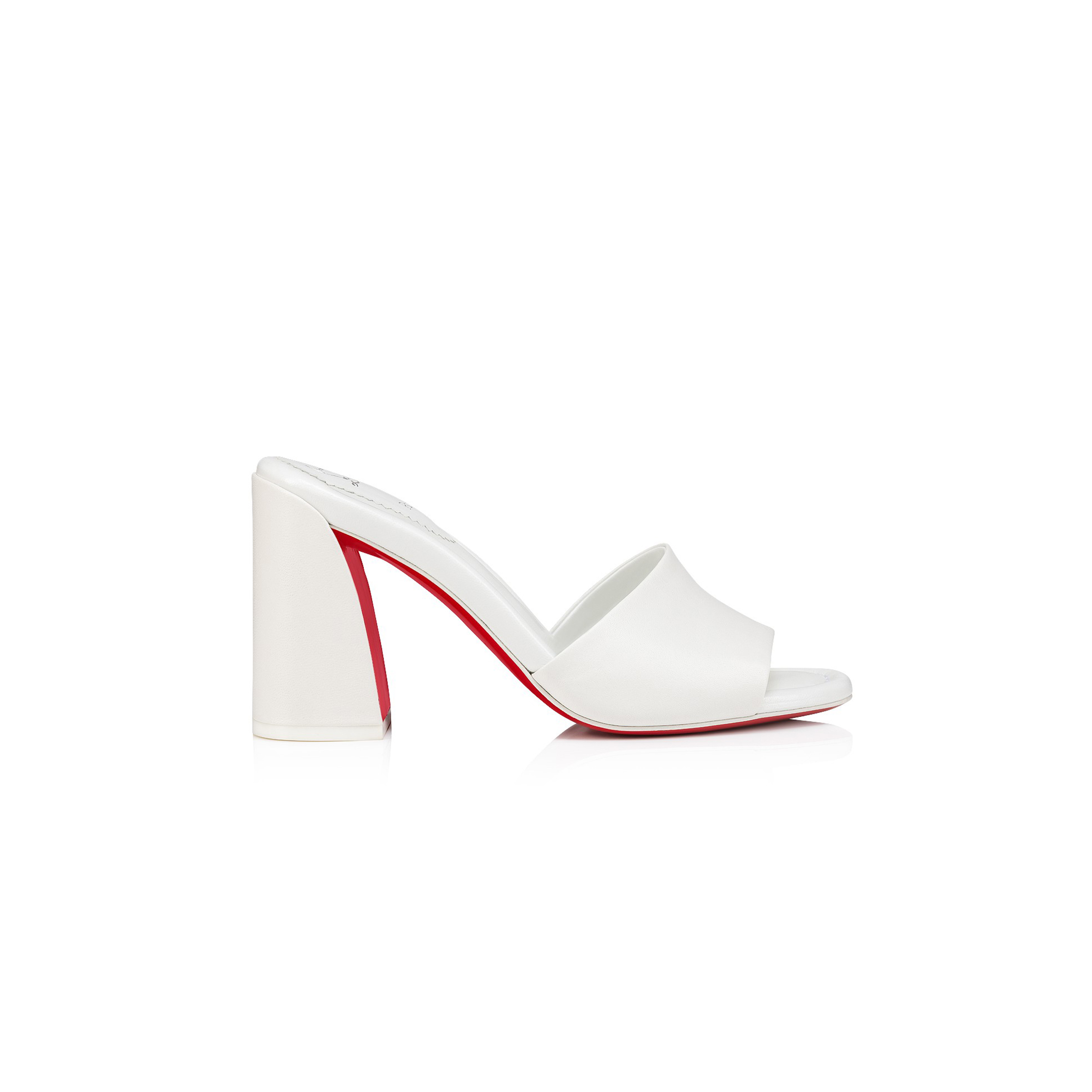 Ch**an louboutin jane mule 85 mm mules-nappa leather-bianco-women 1240728w302